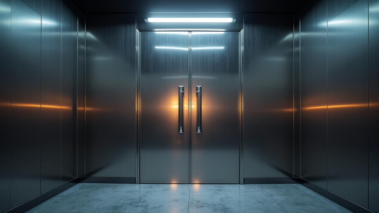 Puerta de bóveda de alta seguridad forjada en acero con mecanismos de cierre complejos